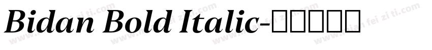 Bidan Bold Italic字体转换